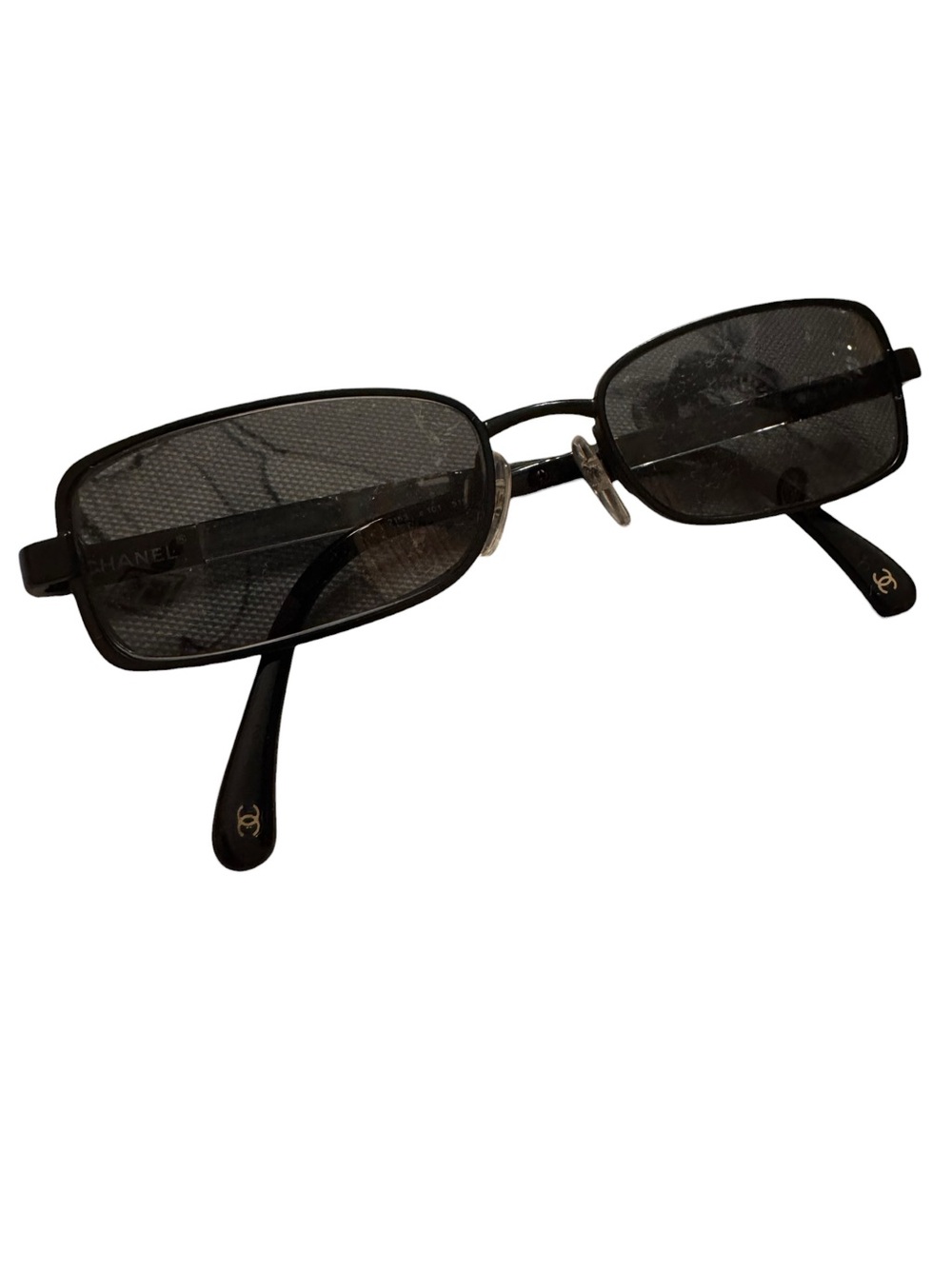 CHANEL 2153 Collection Miroir Sunglasses c. 101 51 16 135 Black Silver VTG Y2K